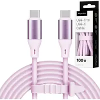 Krüger&Matz USB Typ C – USB Typ C Kabel 1 m Silikon Pink Kruger&Matz Basic
