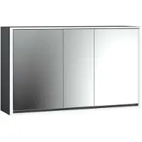 Emco loft Lichtspiegelschrank, 1400mm, 3 Türen, Aufputzmodell, 979813324