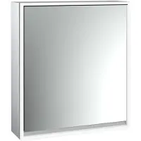 Emco loft Lichtspiegelschrank, 600mm, Aufputzmodell, aluminium/weiß, 979806102, Ausführung: 1 Tür (Türanschlag rechts)