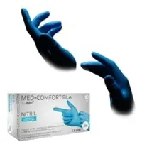 Ampri MED-COMFORT Blue Nitrilhandschuhe, puderfrei, blau 01192-XXL , 1 Karton = 10 Packungen à 100 Stück, Größe XXL