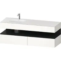 Duravit Einbauwaschtisch-Möbel-Set Qatego 160x50x60cm, Kon-WTU, B, B l, E sw/we g