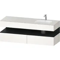 Duravit Einbauwaschtisch-Möbel-Set Qatego 160x50x60cm, Kon-WTU, B, B r, E sw/we m