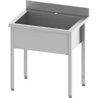 Stalgast Topfspüle ECO mit einem Becken 800x700x850 mm, 300 mm Beckenhöhe mit Aufkantung, Selbstmontage