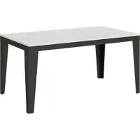 Itamoby Ausziehbarer Tisch 90 x 160/264 cm, Gestell Flame Evolution, Esche weiß, Anthrazit
