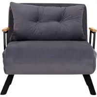 CALICOSY - Sessel mit Stoffbezug und Metallfüßen, umwandelbar L67 cm – SANDO