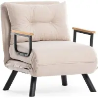 CALICOSY - Sessel mit Stoffbezug und Metallfüßen, umwandelbar L67 cm – SANDO