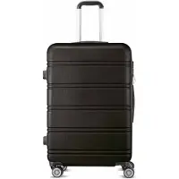 COFI 3-Teilig Hartschalenkofferset Trolley Koffer (XXL, XL, L) 360 Grad Rollensystem Hartschale Reisekoffer 4 Rollen Schwarz