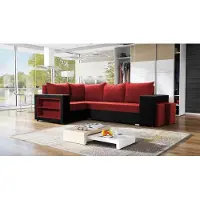 Mirjan 24 Ecksofa Millano, Eckcouch mit Bettkasten und Schlaffunktion, L-Form Ecke, Schlafsofa (Mikrofaza 0015 + Mikrofaza 0034, Seite: Links)