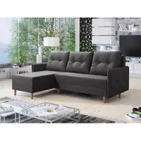 Mirjan 24 Ecksofa Fern, Eckouch mit Bettkasten und Schlaffunktion, Couchgarnitur, Wohnzimmer, Polsterecke vom Hersteller (Lux 06)