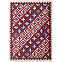 Home Collection Teppich "Kelim Rami", rechteckig, 3 mm Höhe, Wolle, Baumwolle, Natur, Handgewebt, orientalisch, Boho, traditionell