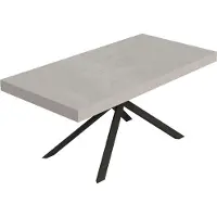 Itamoby Niket Kaschmir-Ausziehtisch 200/304x90 cm mit anthrazitfarbenen Beinen