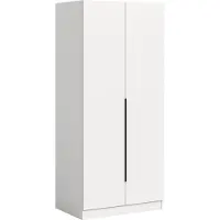 Ebuy24 Kopenhagen Kleiderschrank 2 Türen weiß.