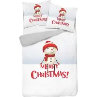 Detexpol Weihnachts 3D Bettwäsche 160x200 Satin Mikrofaser