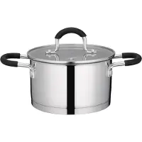 Galicja Torres runder Topf mit Glasdeckel, 18 cm, 2,5 l, Edelstahl