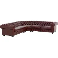 Woodkings Ecksofa Chesterfield III rot