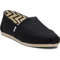 Toms Alpargata Classic Baumwolle Damen Schwarze Espadrilles