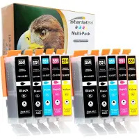 Starlet24 10er-Set Druckerpatronen Kompatibel zu Canon PGI-550 CLI-551 für PIXMA iP-7200 iP-7250 iP-8750 iX-6850 MG-5450 MG-5550 MG-5650 MG-5655 MG-6350 MG-6450