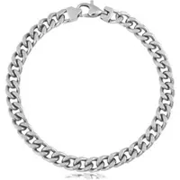 Firetti Edelstahlarmband "Schmuck Geschenk Armkette Panzerkette" Gr. 21, silber (silberfarben), Armbänder, Herren, 21, Edelstahl, Edelstahlarmband