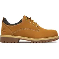 Timberland für Herren. TB0A5S9W7541 Braune Heritage-Lederschuhe (43 W), Wohnung, Nobuck, Schnürsenkel, Lässig
