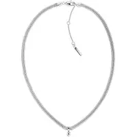 Calvin Klein Kette mit Anhänger "CK LAYERED", silber (edelstahlfarben), Halsketten, Edelstahl, L: 45,5 B: 4mm, Kette mit Anhänger, B:4mm