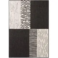Ted Baker Flachgewebeteppich Acacia, Wetterfest, Pflegeleicht, Schwarz Weiß - 200x300 cm