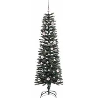 vidaXL Künstlicher Weihnachtsbaum mit 150 LEDs mit Ständer Grün 150 cm