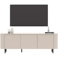 CALICOSY - TV-Möbel 3 Türen abgerundete Kanten Kaschmir L180,2 cm - BORA