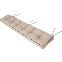 Hobbygarden Gartenbank-Auflage "Etna" 120×40 cm – 8 cm dick, Oxford-Gewebe, wasserabweisend, mit Befestigungsbändern |