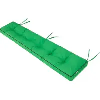 Hobbygarden Gartenbank-Auflage "Etna" 180×40 cm – 8 cm dick, Oxford-Gewebe, wasserabweisend, mit Befestigungsbändern |