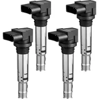 Vevor 4 x Zündspulen kompatibel mit Audi A1, A3 Seat Alhambra Altea Cordoba Ibiza Leon Toledo Volkswagen Golf Polo Tiguan Vento