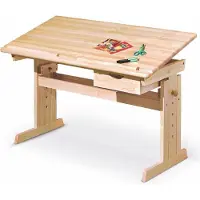 Halmar Schreibtisch Julia 109x63x55 cm höhenverstellbar mit Schublade Bürotisch Natur