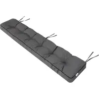 Hobbygarden Gartenbank-Auflage "Etna" 120×40 cm – 8 cm dick, Oxford-Gewebe, wasserabweisend, mit Befestigungsbändern |