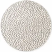 Elle Decoration "Beans" rund 10 mm Höhe Handweb Teppich Wolle, Rund, Perlenstruktur, Wohnzimmer, Schlafzimmer