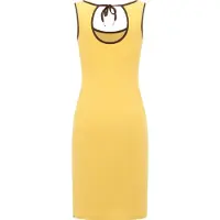 Ragwear Shirtkleid "Shirtkleid Montyca Short YOUMODO", Damen, Gr. L, N-Gr, gelb (banana), Obermaterial: 95% Baumwolle CO. 5% Elasthan EL., Kleider Shirtkleid