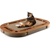 Canadian Cat Company CanadianCat PlayPlate, Katze, Trickkisten-Spielzeug, Braun, Karton, Holz, 850 mm, 540 mm