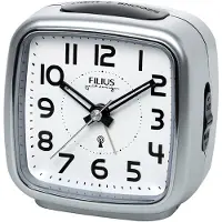 FILIUS zeitdesign Funkwecker , silber (silberfarben), Wecker, Funkwecker, Schlafzimmer, Wecker, Beleuchtung, schleichende Sekunde, Snooze