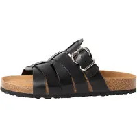 Tamaris Pantolette Schlupfschuh, Hausschuh, Sommerschuh mit Veloursleder-Fußbett