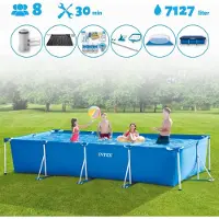 Intex Rechteckiger Frame Pool - 450x220x84 cm - 7-teilig SCB97
