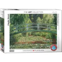 Empireposter 1000 Teile Puzzle - Puzzle - Japanische Brücke im Garten von Giverny von Claude Monet + DeLuxe 3er Set Puzzle Zubehör