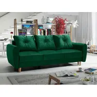 Mirjan 24 Sofa Manstad, Couch mit Bettkasten und Schlaffunktion, Couchgarnitur, Schlafsofa vom Hersteller (Magic Velvet 2225)