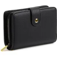 Sonstiges GAEKEAO Damen RFID Portemonnaie Schwarz Zipper Münzfach