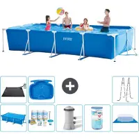 Intex Rechteckiger Frame Pool - 450x220x84 cm - 9-teilig S40310