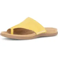 Gabor 83.700 Damen Pantoletten - Zehentrenner Pantolette gelb NEU