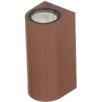 LINDBY Außenwandleuchte Aluvo, rost, 16 cm, IP65, Riffel