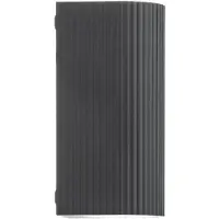 LINDBY Außenwandleuchte Aluvo, anthrazit, 16 cm, IP65 Riffel