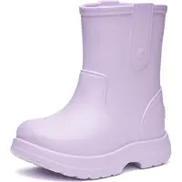 Ladeheid x Camminare Gummistiefel Kinder aus leichtem EVA wasserdicht rutschfest und angenehm flexibel mit schlichtem robustem Design für komfortable Alltagswege LA-CA-18 (HellLila, 30/31 EU)