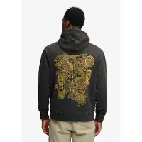 Superdry für Herren. M2014485A Tokyo Narrative Loose Hood Kapuzenpullover schwarz (M), Lässig, Baumwolle