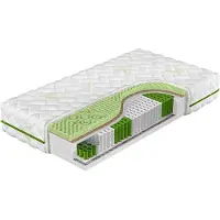 Mirjan 24 Beidseitige Matratze Green Line Hard 20 cm, Schlafzimmer Taschenfederkernmatratze, Massageschaumstoff (Liegefläche: 200x200 cm)