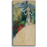 Coloray Küche Wohnzimmer Wand Leinwand Uhr 30x60 Malerei Abstrakte Tiere Eingeborene - weiße Hände
