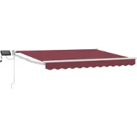 vidaXL Manuelle Gelenkarmmarkise mit LEDs 3,5 x 2,5 m